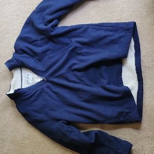 Orvis men's XL fleece navy blue pullover